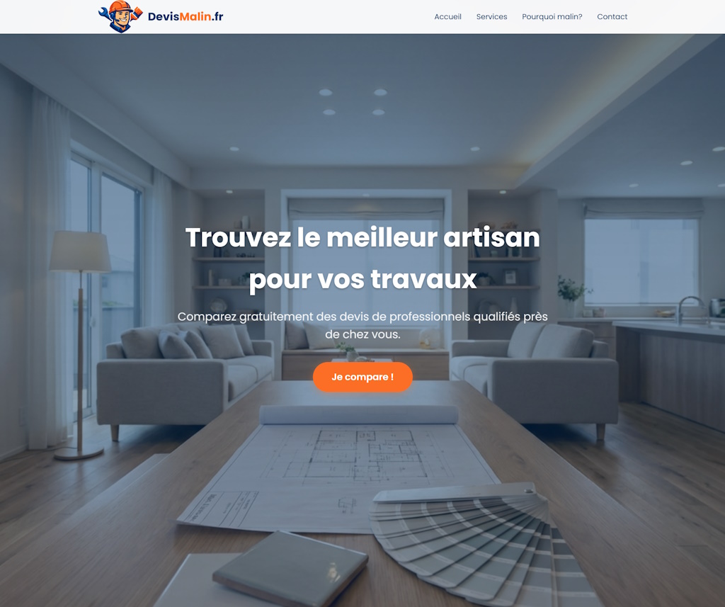 פלטפורמת השוואת מחירים devismalin.fr